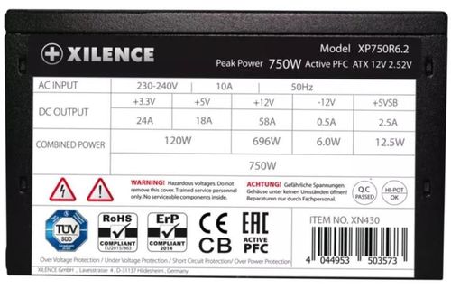 cumpără Bloc de alimentare PC Xilence XP750R6.2 (XN431), 750W, Performance C+ Series în Chișinău 