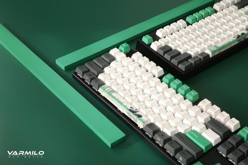 купить Клавиатура Varmilo VEA87 Panda R2 87Key, Cherry Mx Red, USB-A, EN/UKR, White Led, Green в Кишинёве 