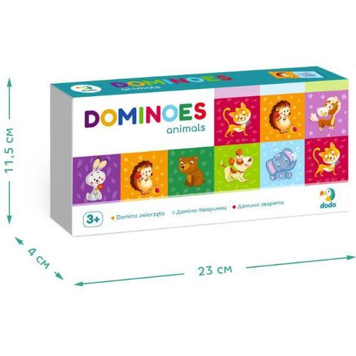 купить Настольная игра Dodo 300248 Domino cu animale, 28 cărți в Кишинёве 