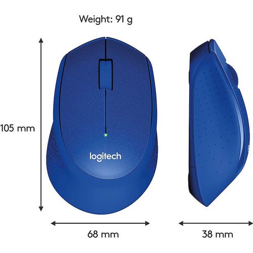 купить Мышь беспроводная компьютерная  Logitech Wireless M330 Silent Plus Blue, Optical Mouse for Notebooks, nano receiver, Blue, 910-004910 в Кишинёве 