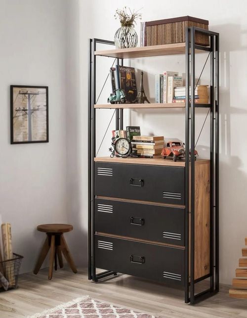 купить Шкаф Trendy Cosmo Cortex 90x180x35cm, raft de carti в Кишинёве 