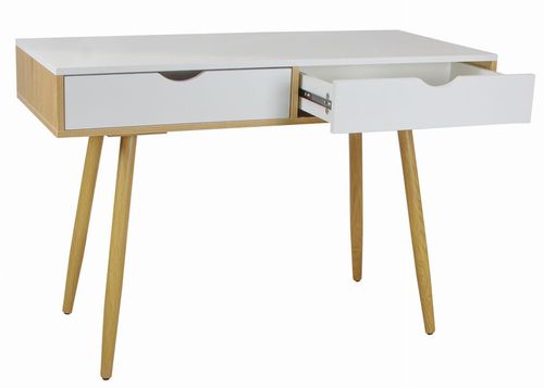 cumpără Masă de birou Jumi CM-305311 110x50x75 cm, Alb/stejar în Chișinău 