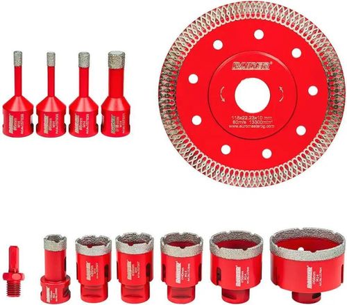 cumpără Set de tubulare, bite, duze Raider 157866 Set carote diamantate uscate M14 Ø6-68mm + Disc Raider în Chișinău 