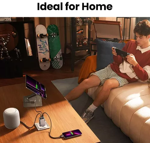 cumpără Încărcător cu fir Ugreen 25874 Nexode Pro GaN Charger USB-A+2*Type-C 100W, Black în Chișinău 