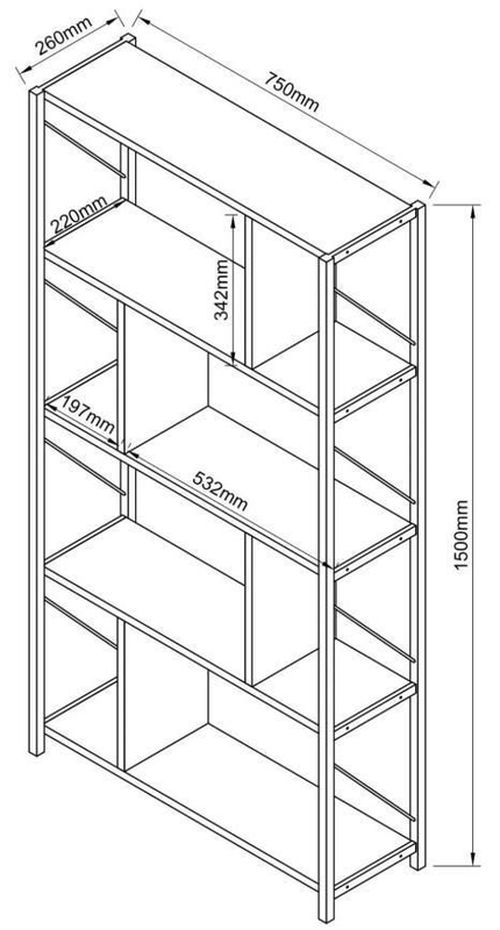 купить Стеллаж Remaks Genis Antharacite в Кишинёве 
