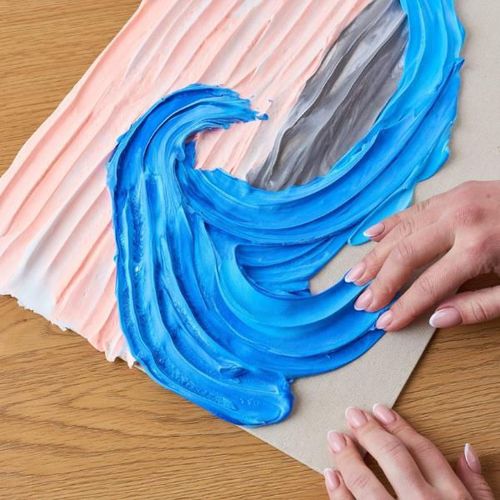 cumpără Set de creație Okto 10004 Tablou 3D cu plastilină ușoară 30x40сm, Marele val de la Kanagawa în Chișinău 
