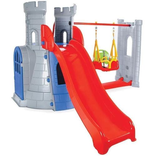 купить Детская площадка Pilsan 07961 Complex de joc Castel cu tobogan și leagăn (disponibil în 2 culori) в Кишинёве 