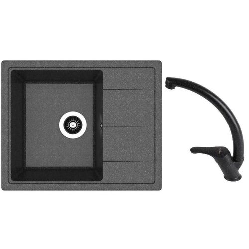 купить Мойка кухонная со смесителем Dr.Gans Nika 580 + SanDonna F 1069 negru в Кишинёве 