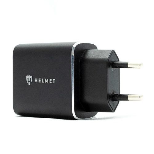 купить Адаптер питания Helmet Wall Charger HMT-WC3IN1CUTBK 18W, With cable 3 in1 USB QC3.0 Qualcomm Quick Charger/Type-C PD Power Delivery (Apple and Android), Black в Кишинёве 