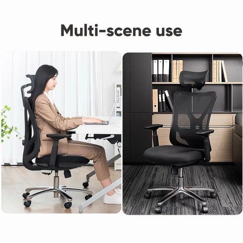 купить Офисное кресло Deli KF230, сетка и обивка, черное в Кишинёве 