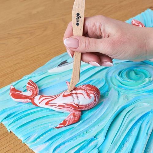 cumpără Set de creație Okto 10002 Tablou 3D cu plastilină ușoară 30x40сm, Crapi Koi în Chișinău 