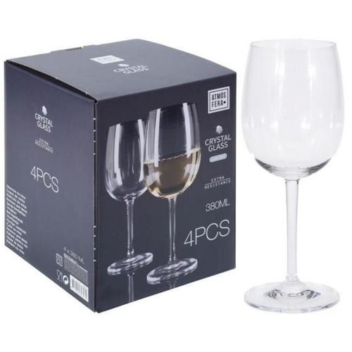 cumpără Veselă pentru băuturi Promstore 38734 Набор бокалов для белого вина Agio Gold-cut 4шт, 380ml în Chișinău 