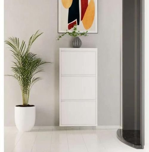 купить Полка для обуви Trendy 3 Piece Metal-White, 50x103x15cm в Кишинёве 