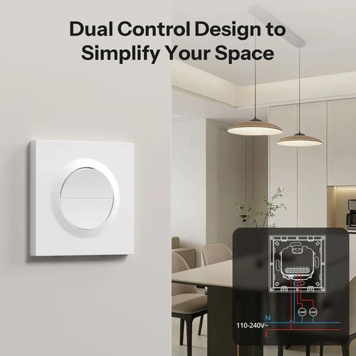 cumpără Întrerupător electric Sonoff Zigbee Smart Wall Switch MINI-ZB2GS-E Mini Duo 2-Gang (Neutral Required) în Chișinău 