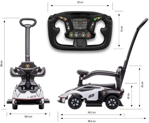 купить Толокар Toyz 2588 Lamborghini Essenza White в Кишинёве 