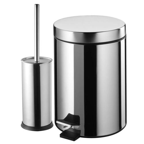 cumpără Accesoriu pentru WC Bisk 05899 Set 3L si perie WC inox, crom în Chișinău 