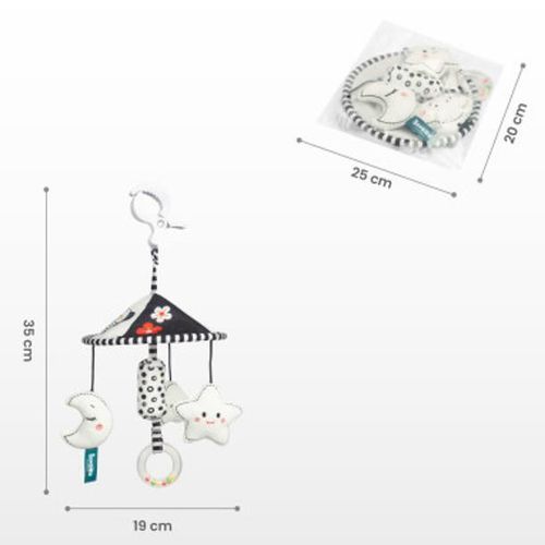 cumpără Jucărie cu pandantiv Sensillo Z-0360 Игрушка плюш-карусель 186 b/w star în Chișinău 
