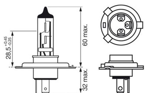cumpără Lampă auto Bosch H4 Plus 200 Gigalight 12V 60/55W P43t Blister (2шт.) (1987301435) în Chișinău 
