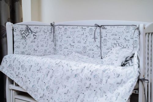 купить Детское постельное белье PernaMea Set lenjerie 5 piese Junior Happy Baby Albastru (PM.101649/1) в Кишинёве 