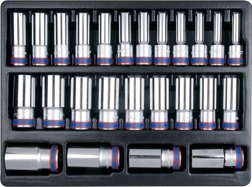 cumpără Set de tubulare, bite, duze King Tony 9-4335MR набор 1/2" головок торцевых, глубоких 6гр., от 8 до 36мм, 25 пр. în Chișinău 