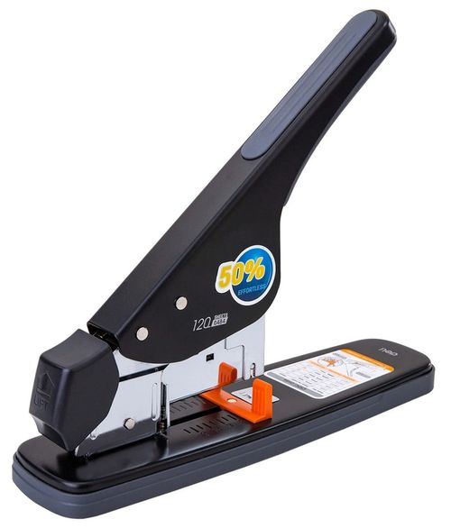купить Степлер канцелярский Deli DLE0484 Capsator Pro, 120 foi, negru в Кишинёве 