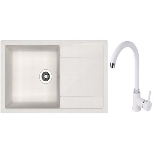 cumpără Chiuvetă bucătărie cu bateria Dr.Gans Techno 860 + SanDonna F 7073 alb în Chișinău 