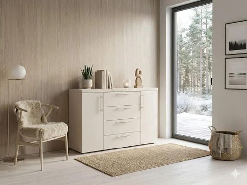 cumpără Comodă Mashtab S12315 Madrid 4 sertare Cashmere Dublă (1200x430x800) în Chișinău 
