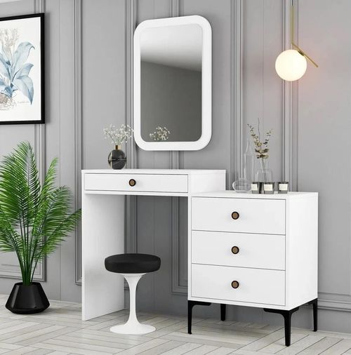 купить Туалетный столик Trendy Lizbon 549-Alb 124x84x40cm в Кишинёве 