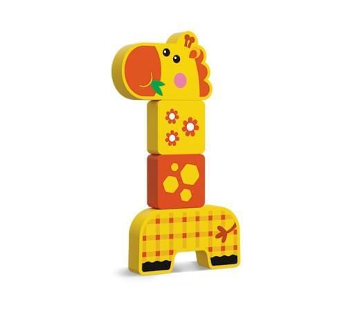 купить Игрушка Kids Hits KH20/003 Деревянные кубики Friendly Giraffe в Кишинёве 