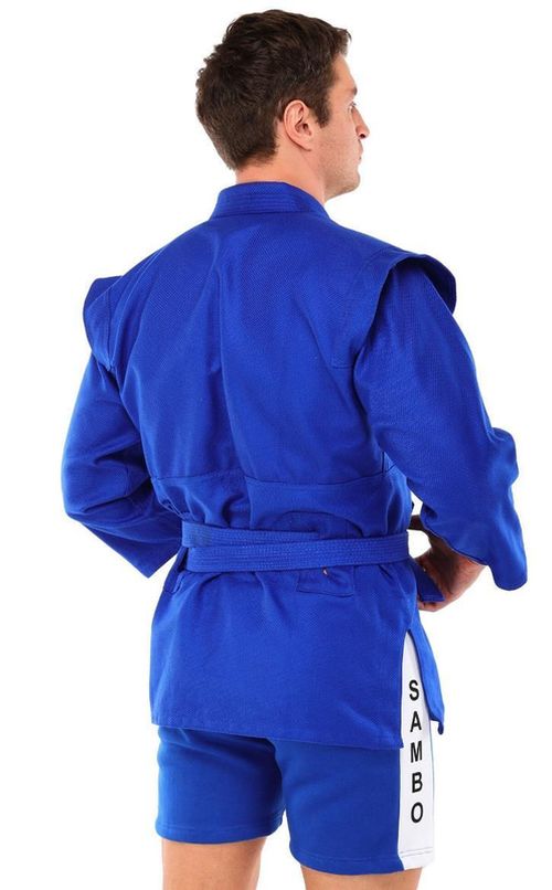 купить Одежда для спорта SUHS 13508 Kimono pt sambo din coton m.130cm, 500g/m2 CO-4676 blue в Кишинёве 