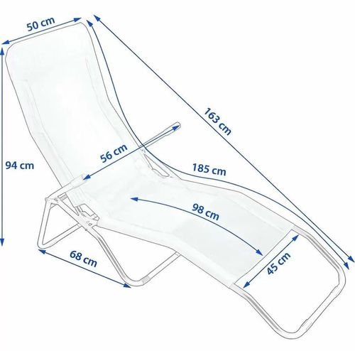 купить Садовая мебель Jumi Sezlong pliant (bej) в Кишинёве 