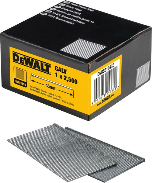 cumpără Set de tubulare, bite, duze DeWalt DNBSB1645Z Cuie pentru ciocan pneumatic Ø1.6x45mm (P.2500) în Chișinău 