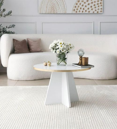 купить Журнальный столик Trendy Грибной, золотой, ореховый v2 в Кишинёве 