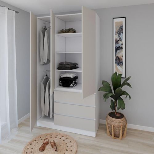 купить Шкаф Smartex (15870) N15 120cm Alb+Kashemir в Кишинёве 