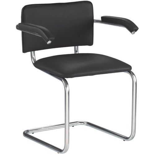купить Стул Nowystyl 41100018 SYLWIA ARM chrome, negru в Кишинёве 