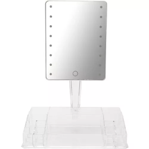 cumpără Cutie depozitare 5five 56161 Organizator cosmetica Selena cu oglinda LED 28.2X16.4X38cm în Chișinău 