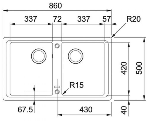 cumpără Chiuvetă bucătărie Franke 114.0660.016 Fragranite BFG 620 Negru în Chișinău 