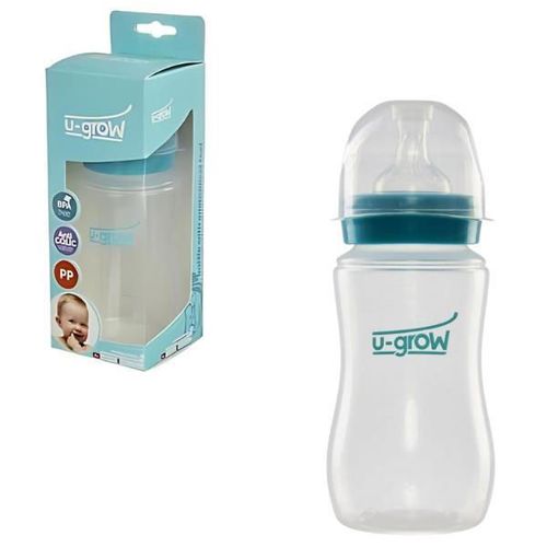 купить Поильник U-Grow UFB-330WN Biberon cu gat larg, 330 ml, de la 6 luni в Кишинёве 