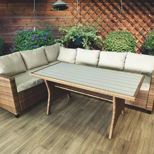 cumpără Mobilier pentru grădină Hydro S Coltar p/u terasa Ibiza, 6 persoane, Maro/Bej în Chișinău 