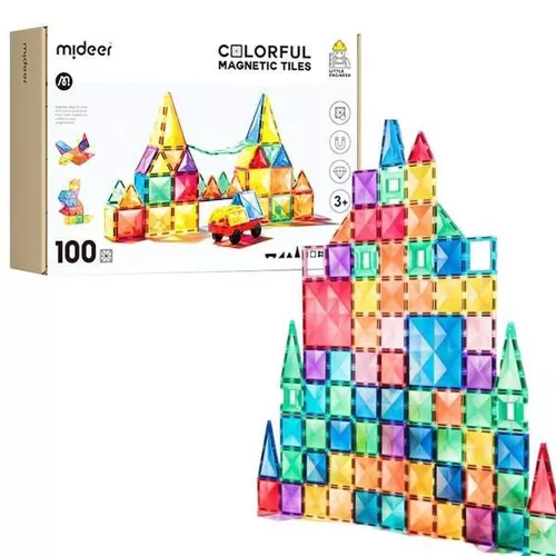 cumpără Set de construcție Mideer MD1141 Set multicolor de construcție magnetic, 100 buc. în Chișinău 