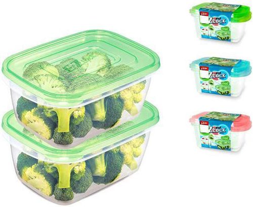 купить Контейнер для хранения пищи Ghidini 45216 EZ Lock 2шт, 1.3l, 21x14x9cm в Кишинёве 