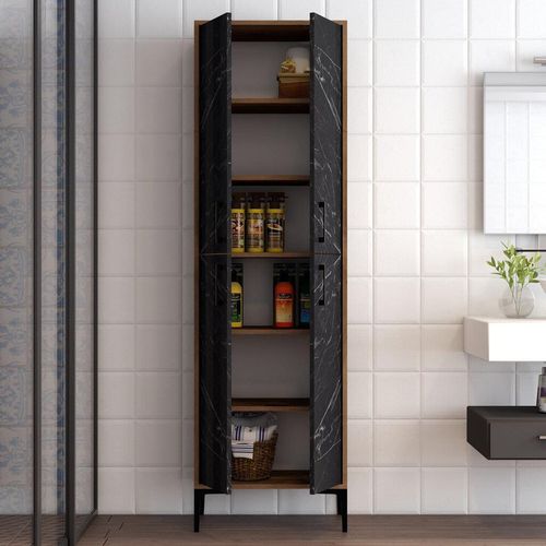 cumpără Dulap penal Trendy Berlin A-Nuc, Marmura Neagra 60x200x35cm, multifunctionala (GTR006637) în Chișinău 
