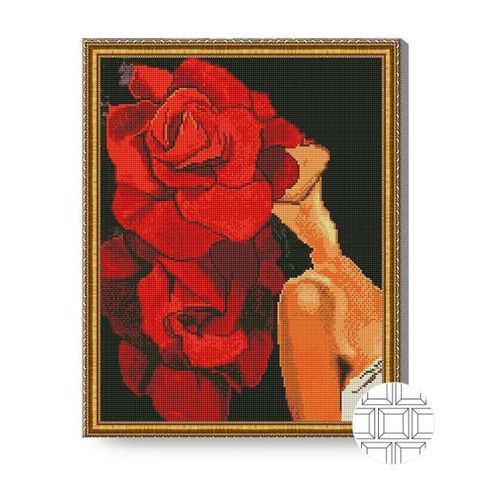 купить Картина по номерам Art Gallery QB206029 Mozaic cu diamante patrate 40x50cm Dispozitie de trandafir в Кишинёве 