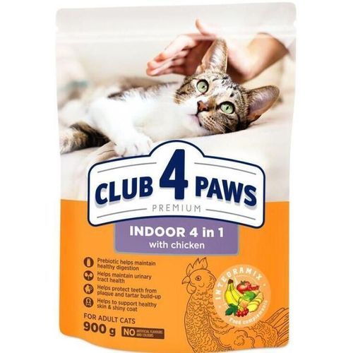 cumpără Hrană pentru animale de companie CLUB 4 PAWS 24231021 Hrană uscată Premium Indoor 4 în 1 pentru pisici adulte, pui de găină, 8 x 900 g în Chișinău 