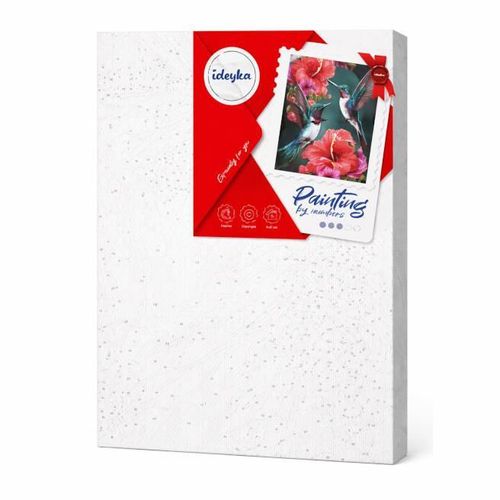 cumpără Tablou pe numere Ideyka KHO6581 40x50cm Eco, Colibri de smarald cu vopsele metalic extra în Chișinău 