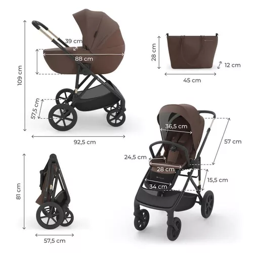 cumpără Сărucior pentru copii KinderKraft 2в1 Prime 3 KSPRIM03BRW2000 Velvet Mocca în Chișinău 