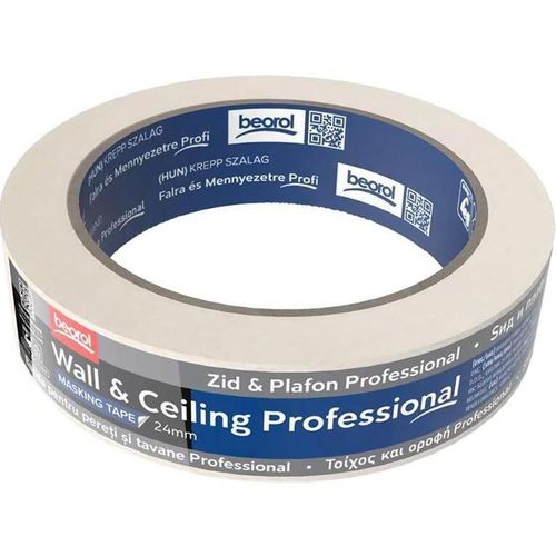 купить Ручной инструмент Beorol 470002 Малярная лента 24 мм x 33 м для внутренних работ с сильной адгезией Wall Professional в Кишинёве 