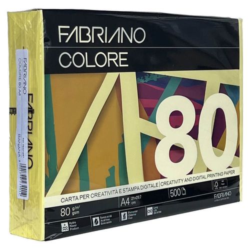 купить Бумага офисная Fabriano Бумага Colore A4, 80 г/м2, 500 листов, banana в Кишинёве 