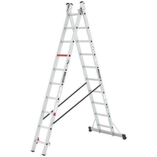 купить Лестница Cagsan TSA6 двухсекционная, 2x10 ст, H=4.94m, макс.нагрузка150kg в Кишинёве 