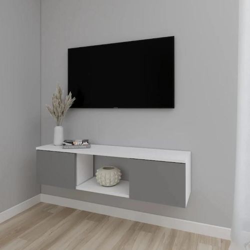 купить Тумба напольная для TV Smartex (16603) Т11 140 TV-Навесная Alb+Grafit в Кишинёве 
